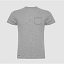 Camiseta unisex bolsillo personalizado color gris. 